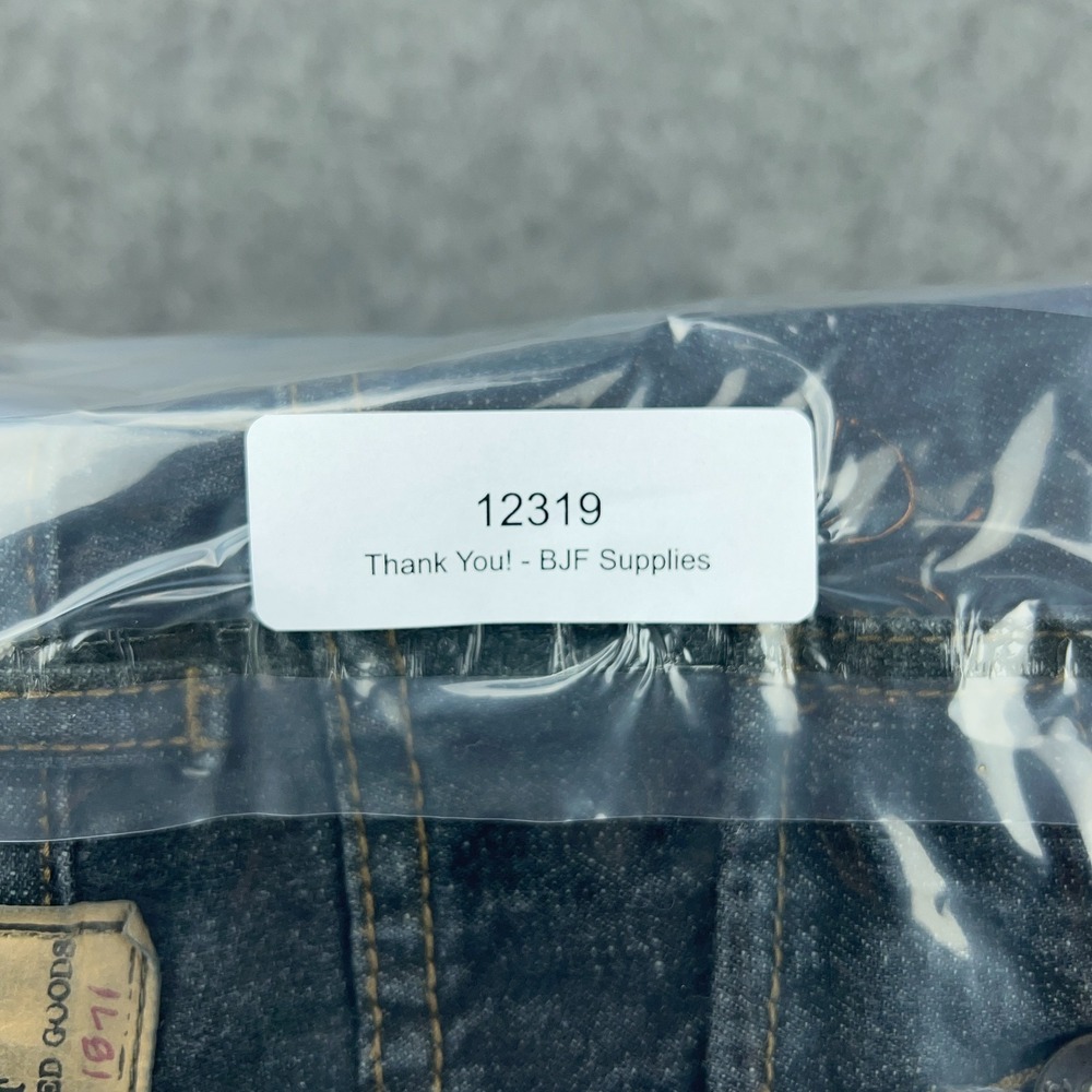 VTG Plugg Jeans Mens 32x30 Black Straight Leg Flap Pockets‎ Stretch Denim Y2K - Picture 14 of 14